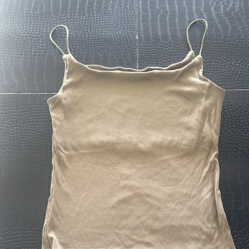 Women's Tan Spaghetti Strap Top